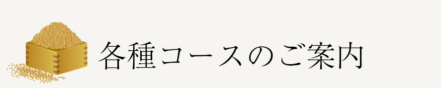 各種コースのご案内